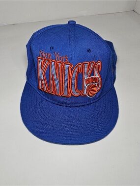 New York Knicks Hardwood Classics New Era Adjustable Hat Blue Orange